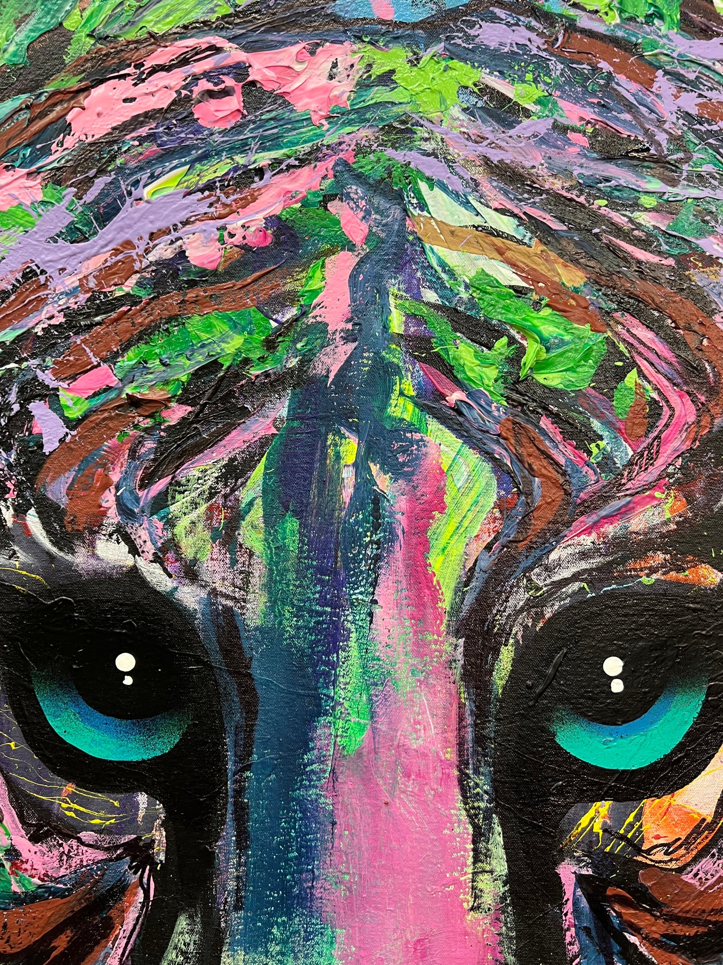 The Art of Speaking Eyes / Double Sided Tiger Banner / January 2024 / De Fer Troy Hill