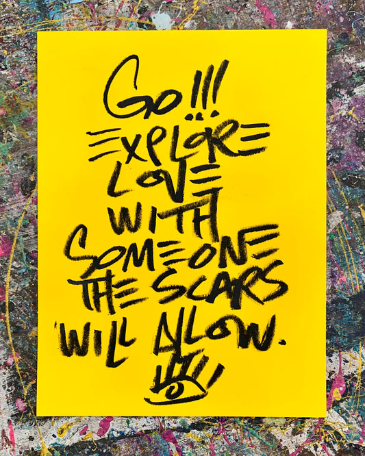 Explore Love / Charcoal Mantra / Archival Paper / May 2025