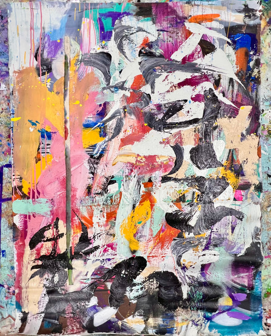 Walk Quietly Breathe Vibrantly / Vibrant Abstract Collage / March 2025