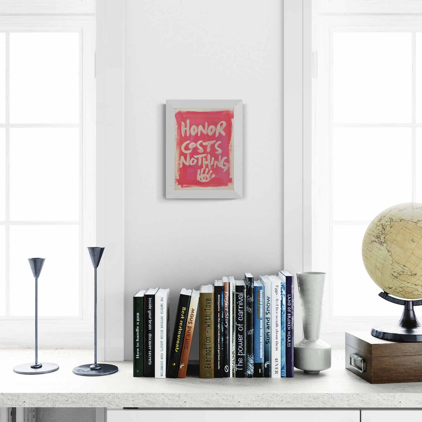 Honor Costs Nothing / Pink & White Mantra / Archival Paper / Sunday Collection / August 2025