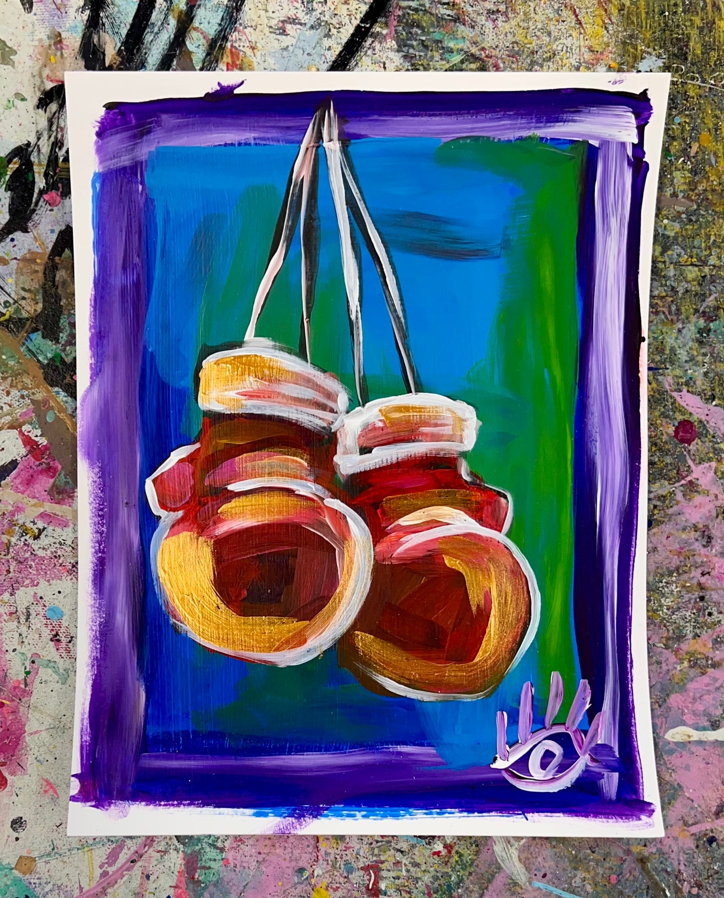 Brilliant Boxing Gloves Sketch / Archival Paper / Sunday Collection / October 2025