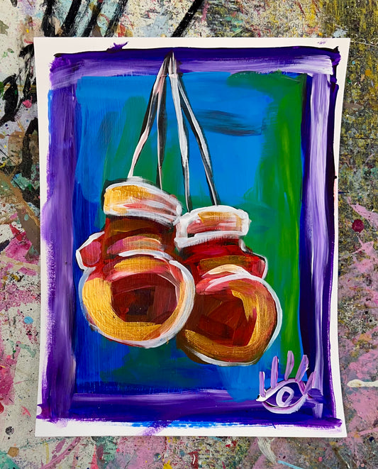Brilliant Boxing Gloves Sketch / Archival Paper / Sunday Collection / October 2025
