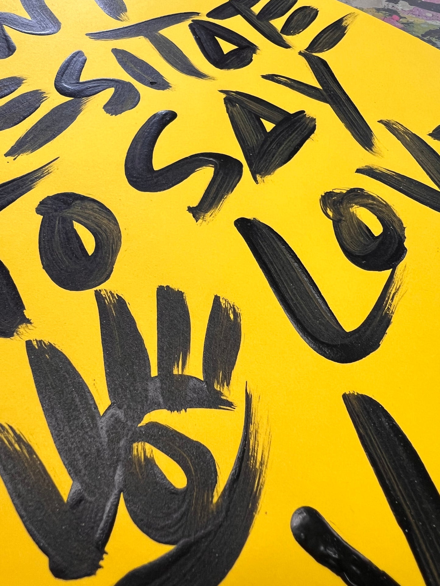 Say I Love You / Black & Yellow Archival Paper Mantra / BOGO Originals / August 2025