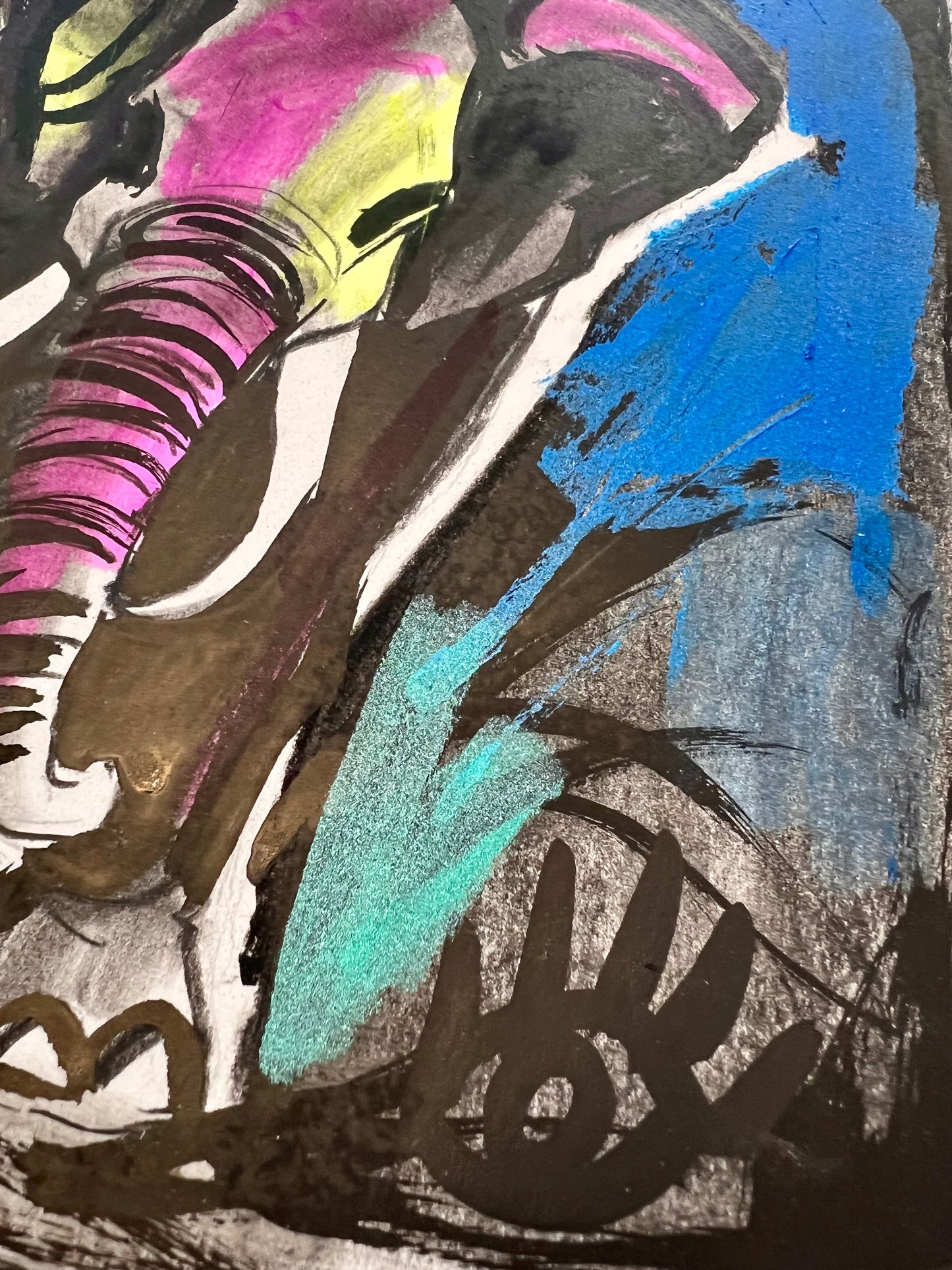 Midnight Elephant Sketch / Archival Paper / Sunday Collection / October 2025