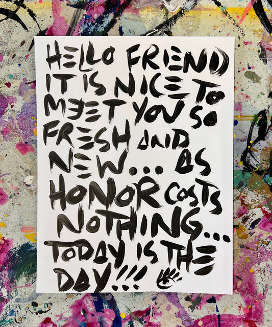 Hello Friend / Archival Paper Mantra / BOGO Originals / August 2025