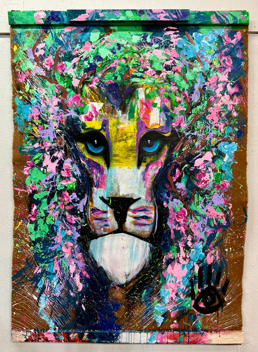 With Each Honest Gaze a Garden Grows More / Double Sided Lion Banner / De Fer Troy Hill / January 2024