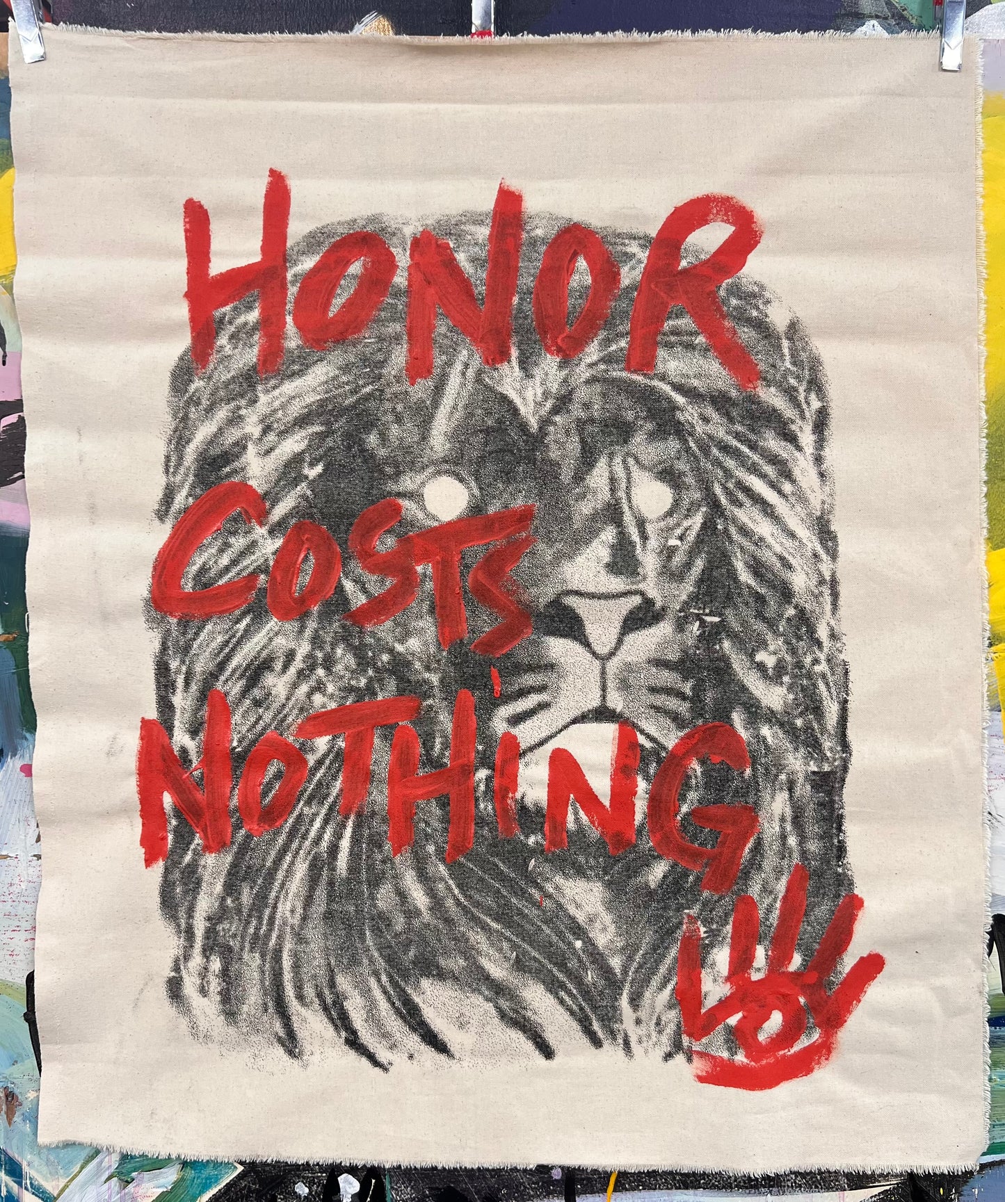 Honor Costs Nothing / Vintage Screenprint Lion 2 / Sunday Collection / July 2025