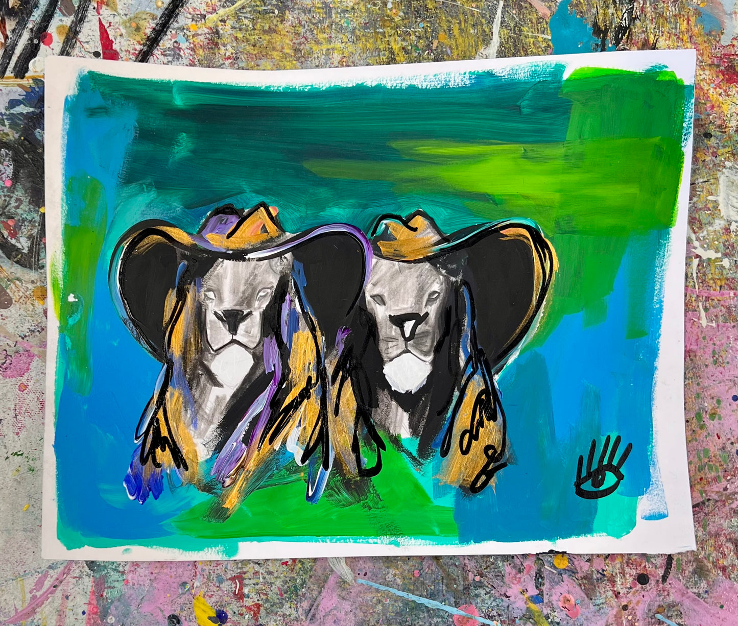 Cowboy Lions Sketch / Archival Paper / Sunday Collection / October 2025