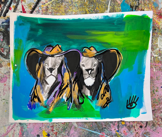 Cowboy Lions Sketch / Archival Paper / Sunday Collection / October 2025