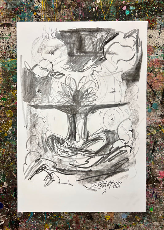 Charcoal Soul Bearer Sketch / Archival Paper / May 2025