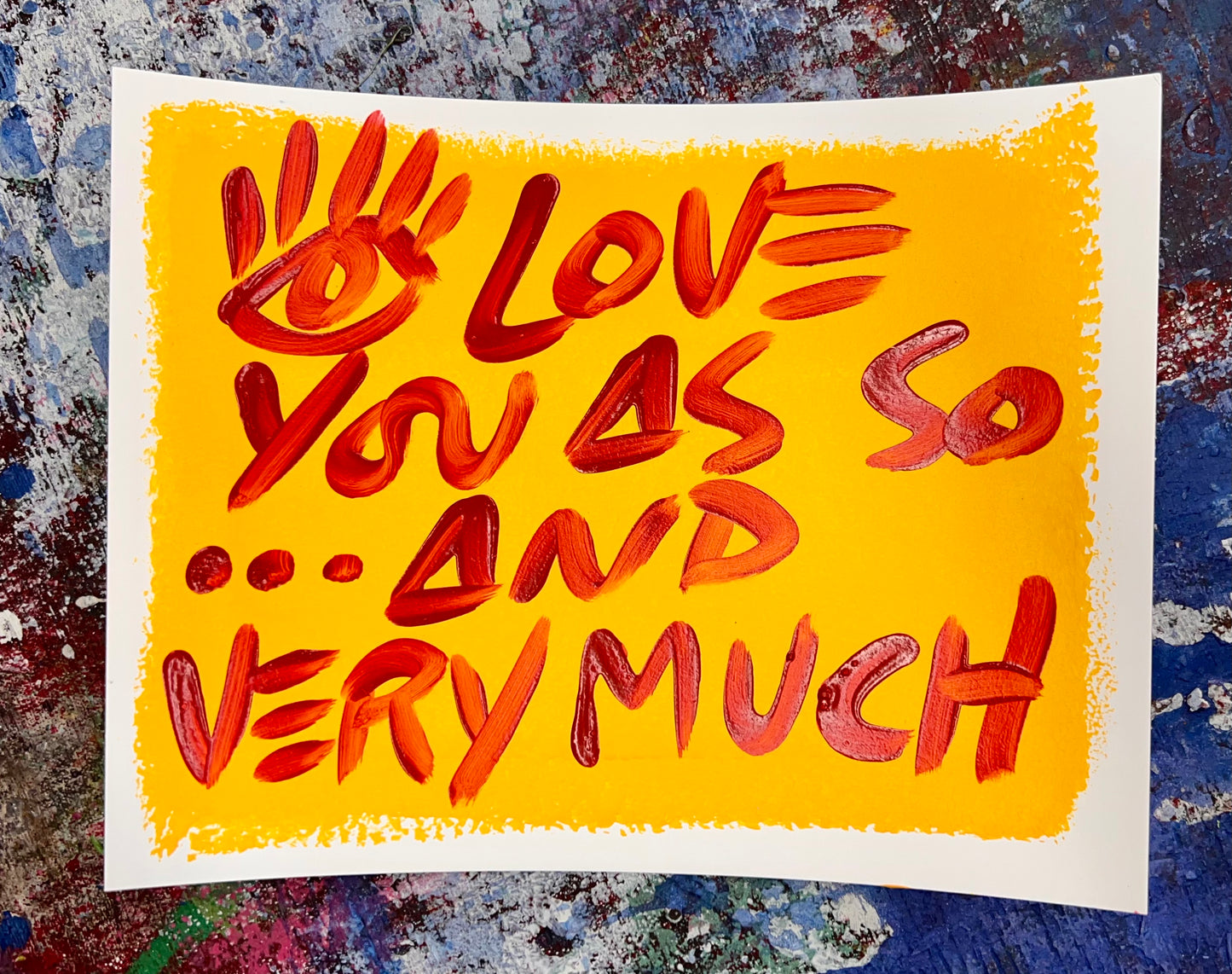 As So and Very Much / Red & Gold Mantra / Archival Paper / Sunday Collection / August 2025