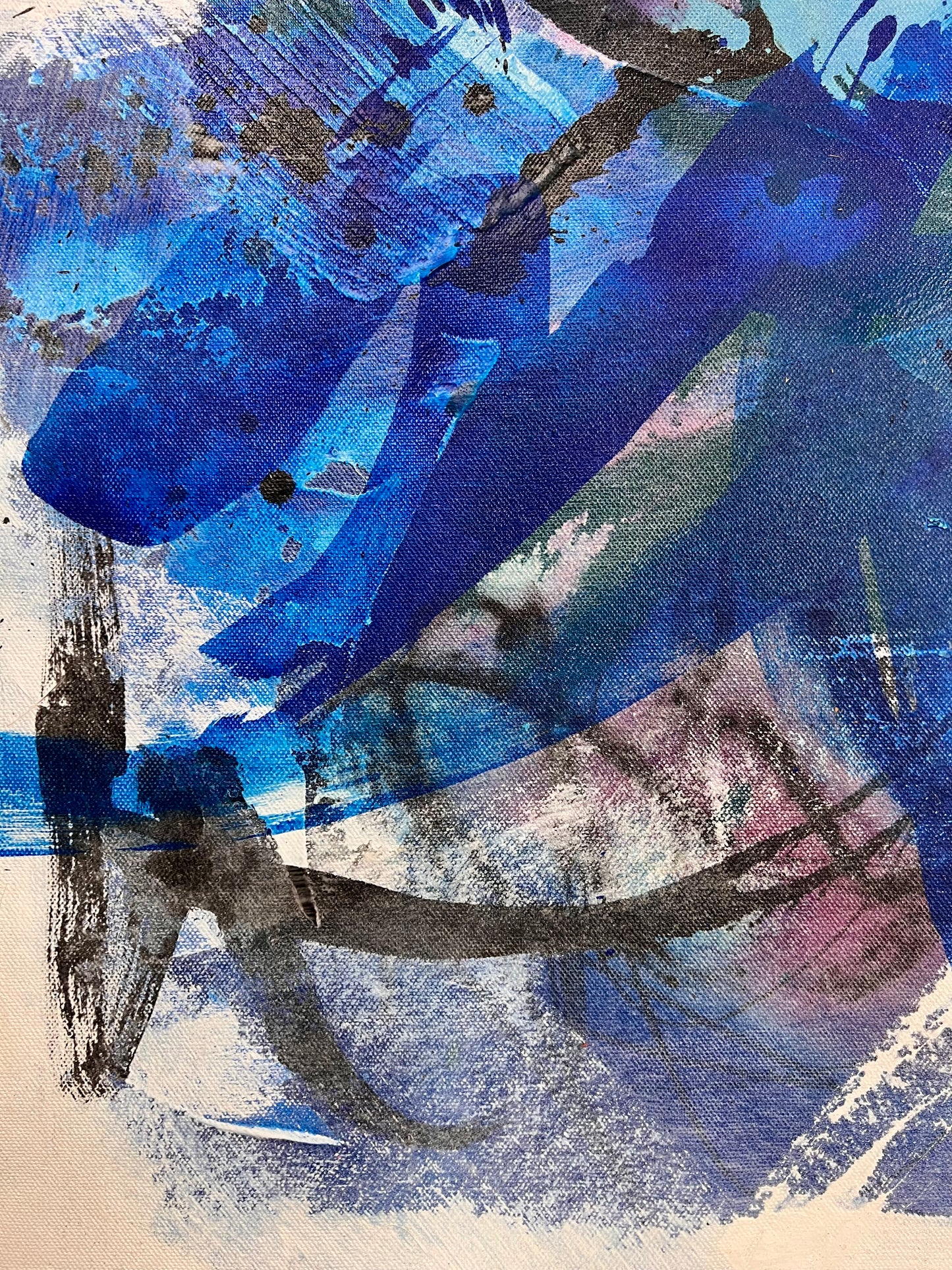 As Above Flowing Into / Shades of Blue Abstract / March 2025