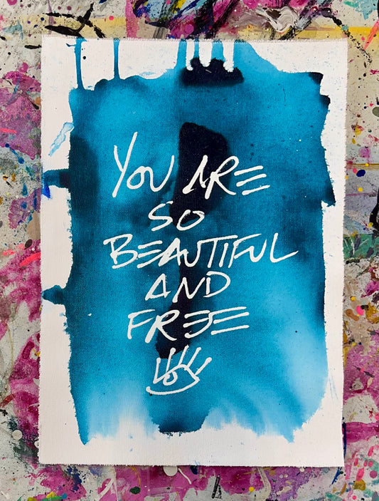 Beautiful and Free / Watercolor Mantra 1 / BOGO Originals / September 2025