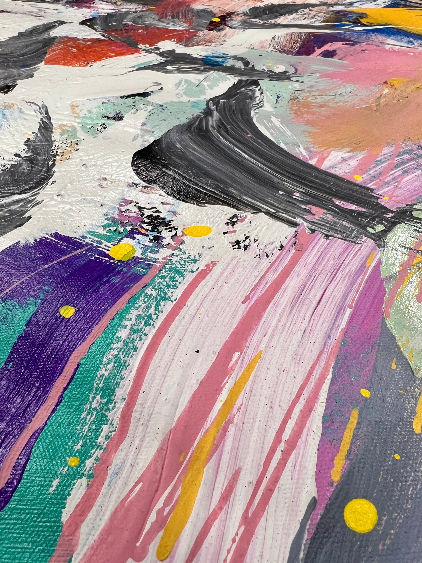 Walk Quietly Breathe Vibrantly / Vibrant Abstract Collage / March 2025