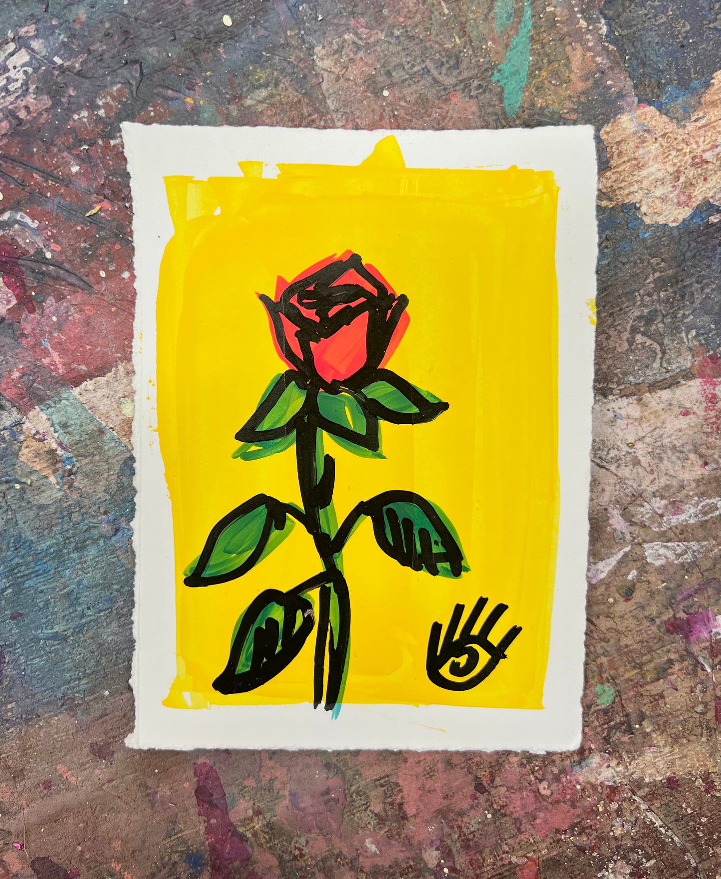Rose Sketch / Goldenrod / Archival Paper / BOGO Originals / January 2026