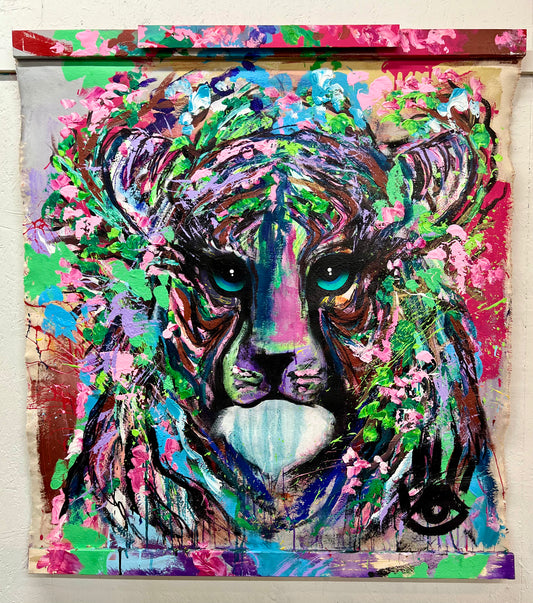 The Art of Speaking Eyes / Double Sided Tiger Banner / January 2024 / De Fer Troy Hill