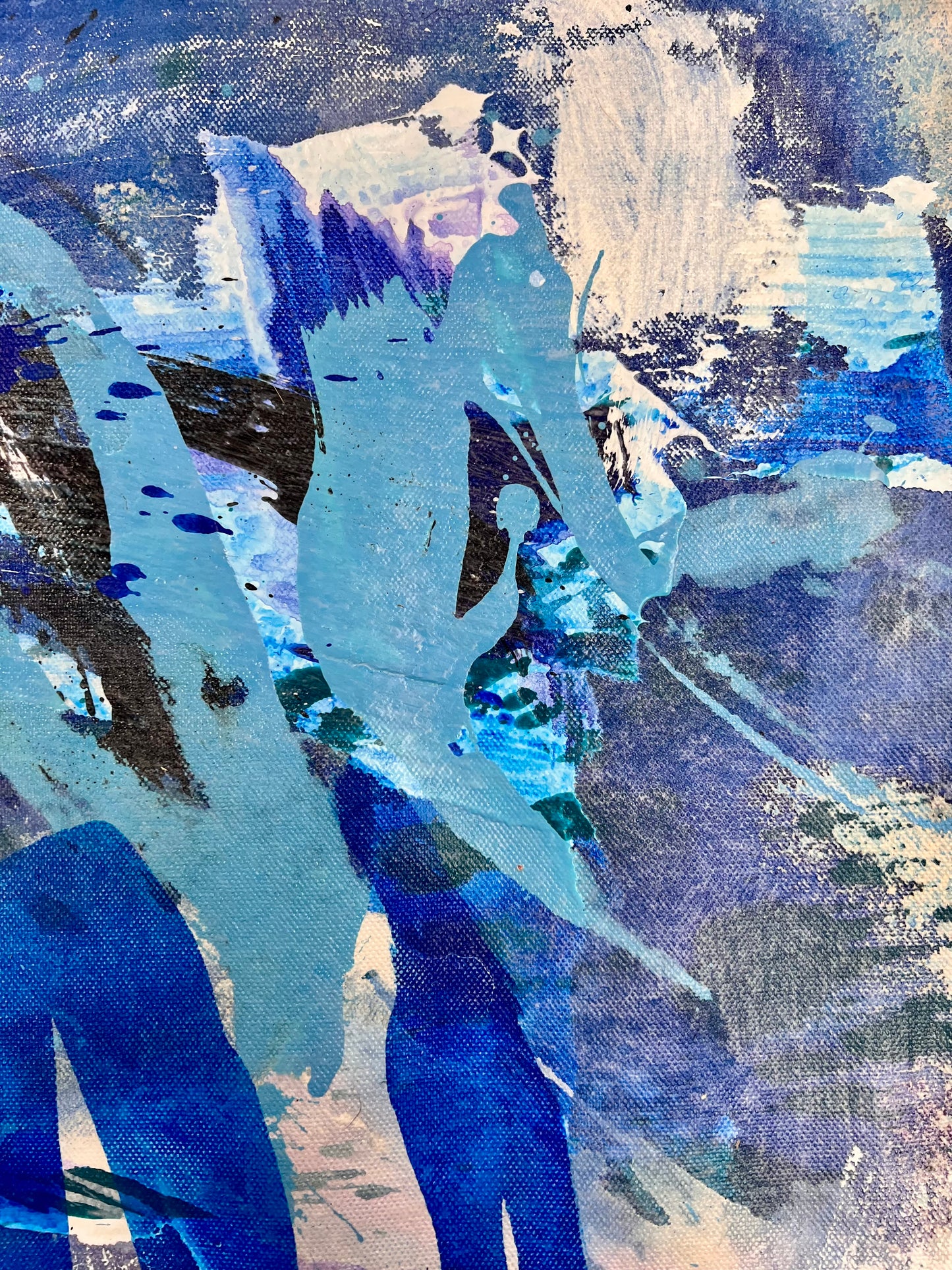 As Above Flowing Into / Shades of Blue Abstract / March 2025
