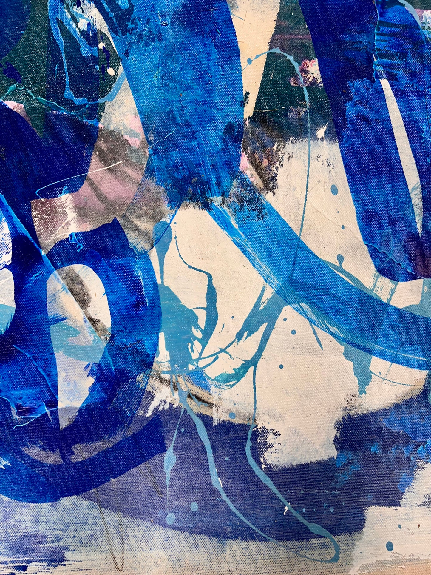 As Above Flowing Into / Shades of Blue Abstract / March 2025
