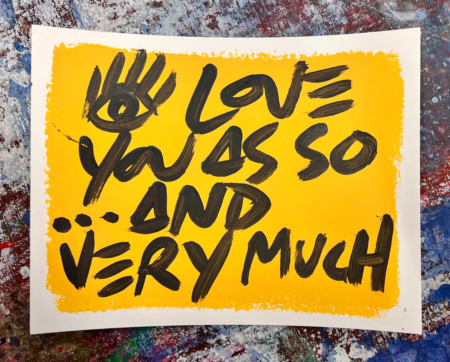 As So and Very Much / Black & Gold Mantra (landscape) / Archival Paper / Sunday Collection / August 2025