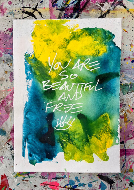 Beautiful and Free / Watercolor Mantra 2 / BOGO Originals / September 2025