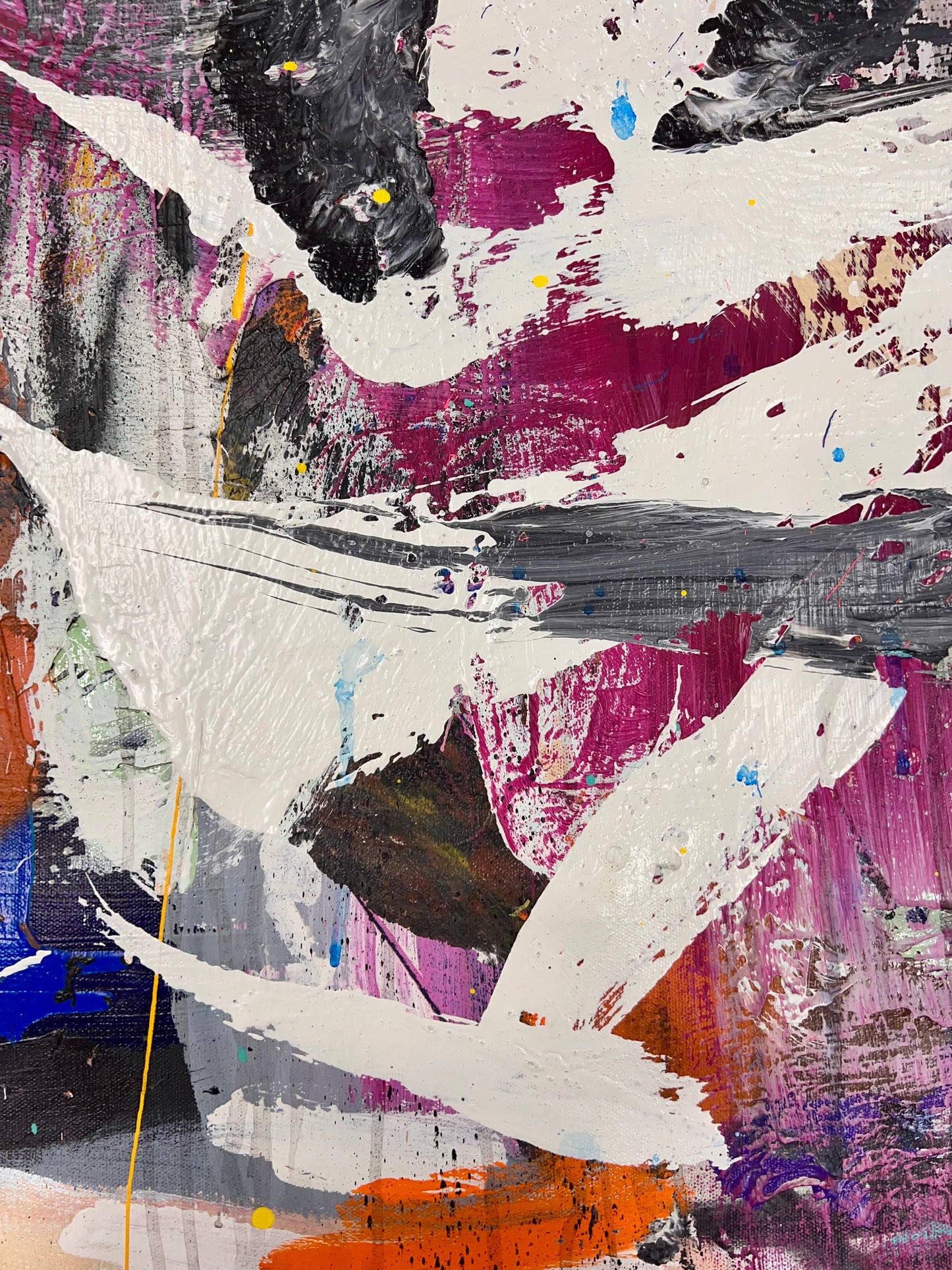 Walk Quietly Breathe Vibrantly / Vibrant Abstract Collage / March 2025