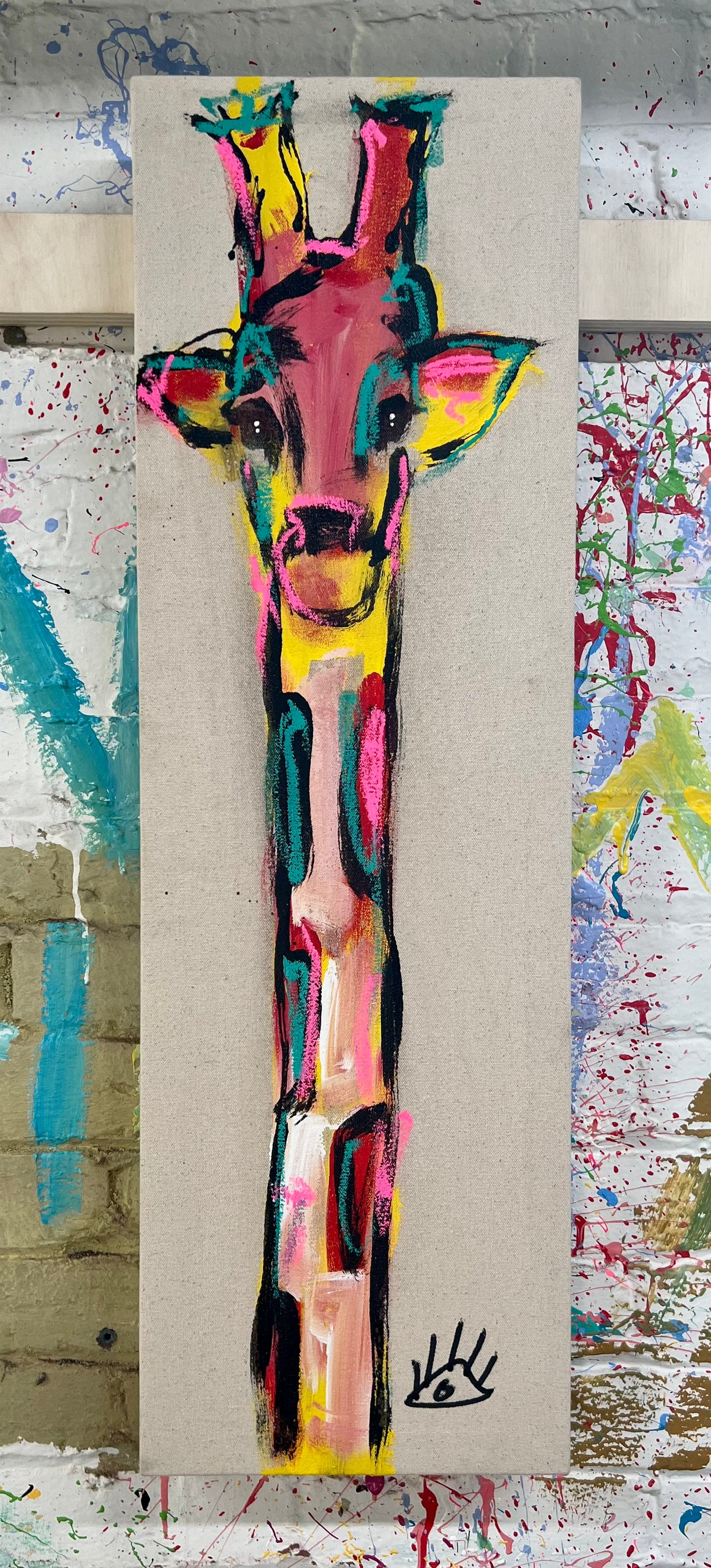 Keep Your Head Up / Pink + Yellow Giraffe Sketch / November 2023