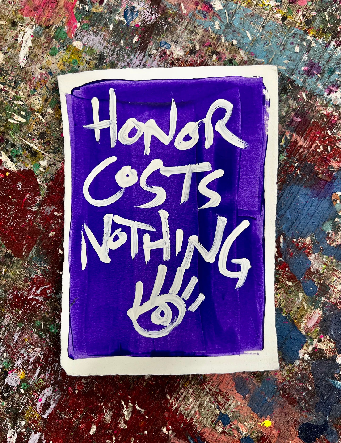 Honor Costs Nothing / Purple / Archival Paper Mantra / BOGO Originals / January 2026
