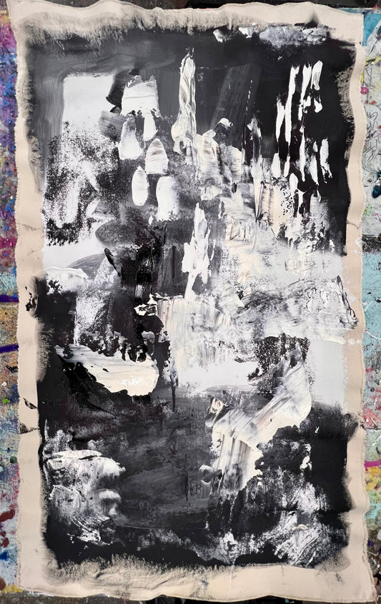 Simply As Ease / Black & White Minimalist Abstract / March 2025