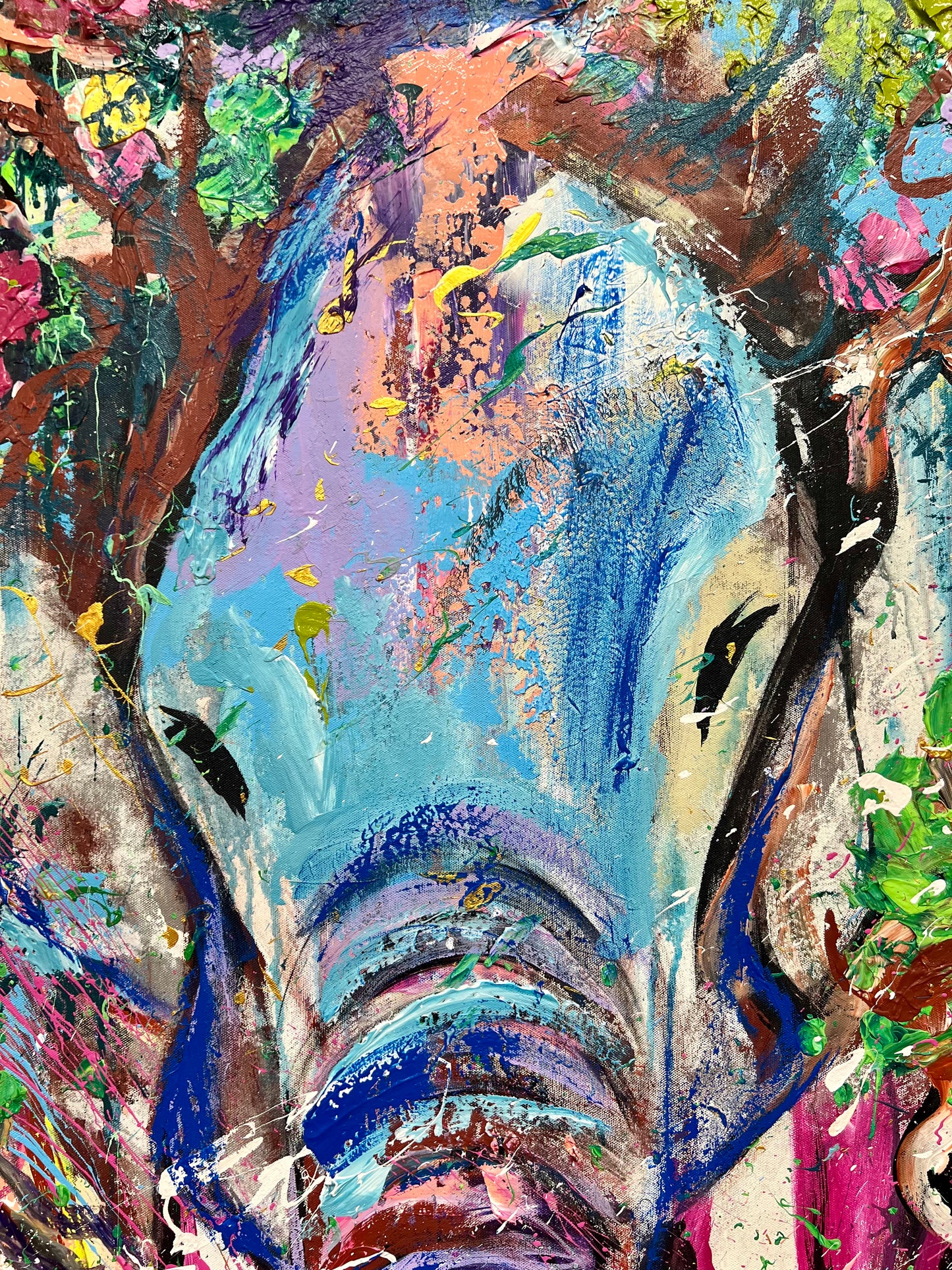 You are loved / Double Sided Elephant Banner / De Fer Troy Hill / December 2023