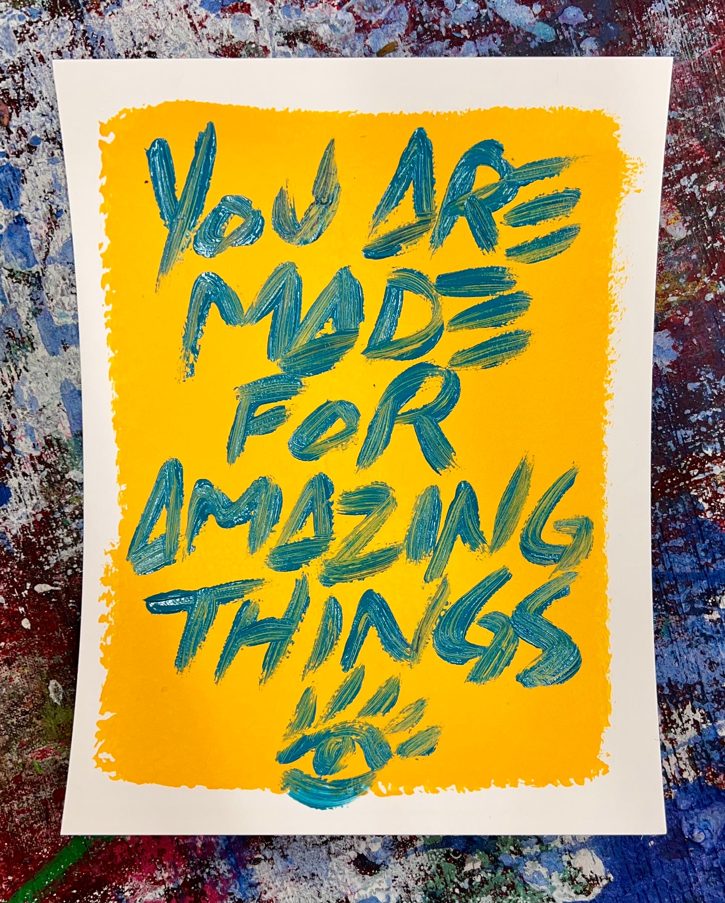 Amazing Things / Blue & Gold Mantra / Archival Paper / Sunday Collection / August 2025