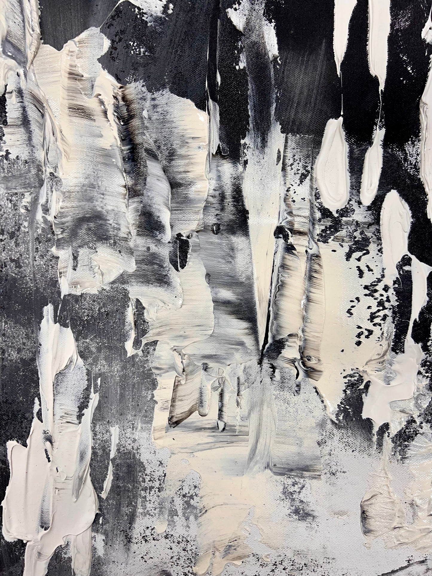 Simply As Ease / Black & White Minimalist Abstract / March 2025