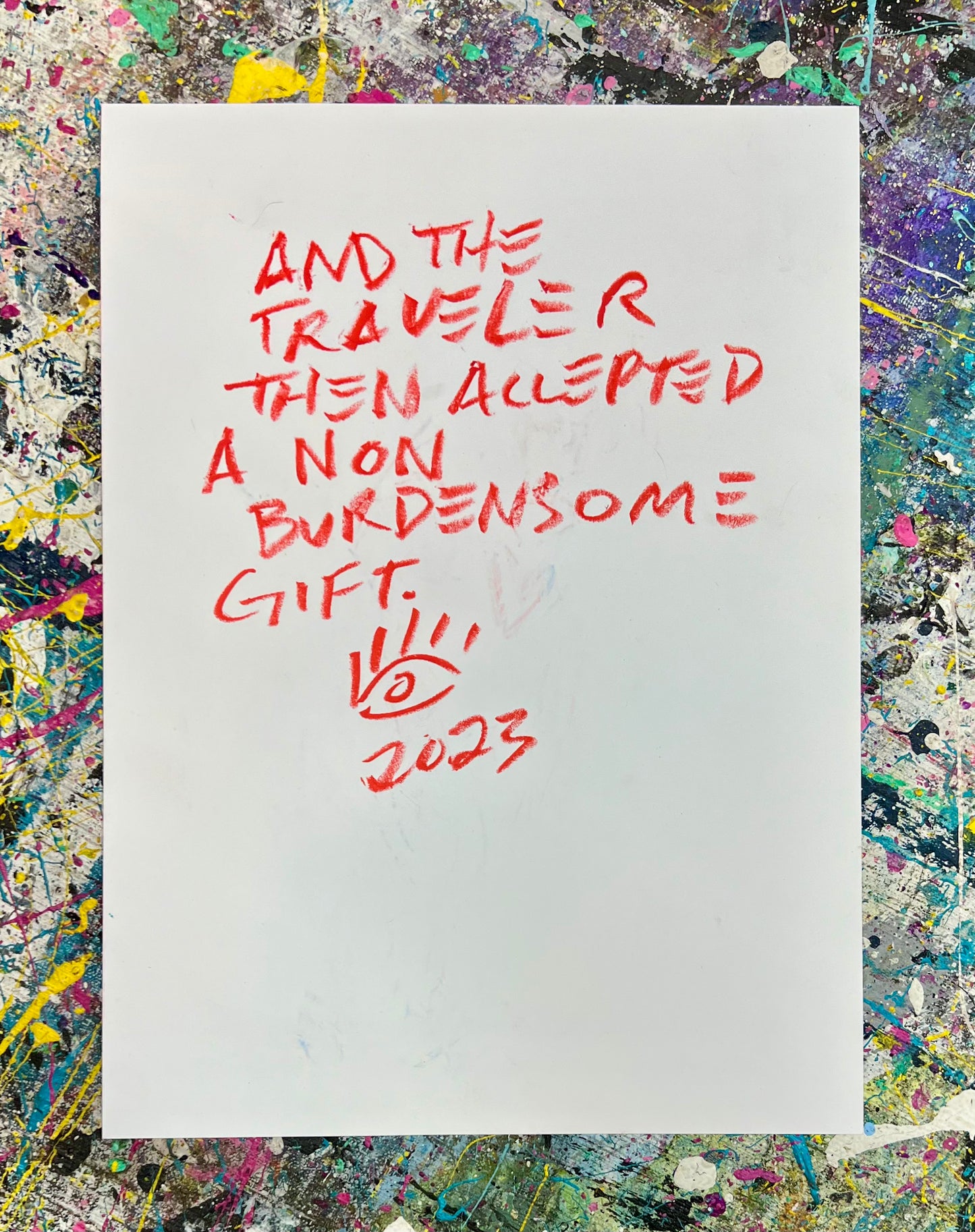 A Non Burdensome Gift / Tiger / Mixed-Media on Archival Paper / November 2023
