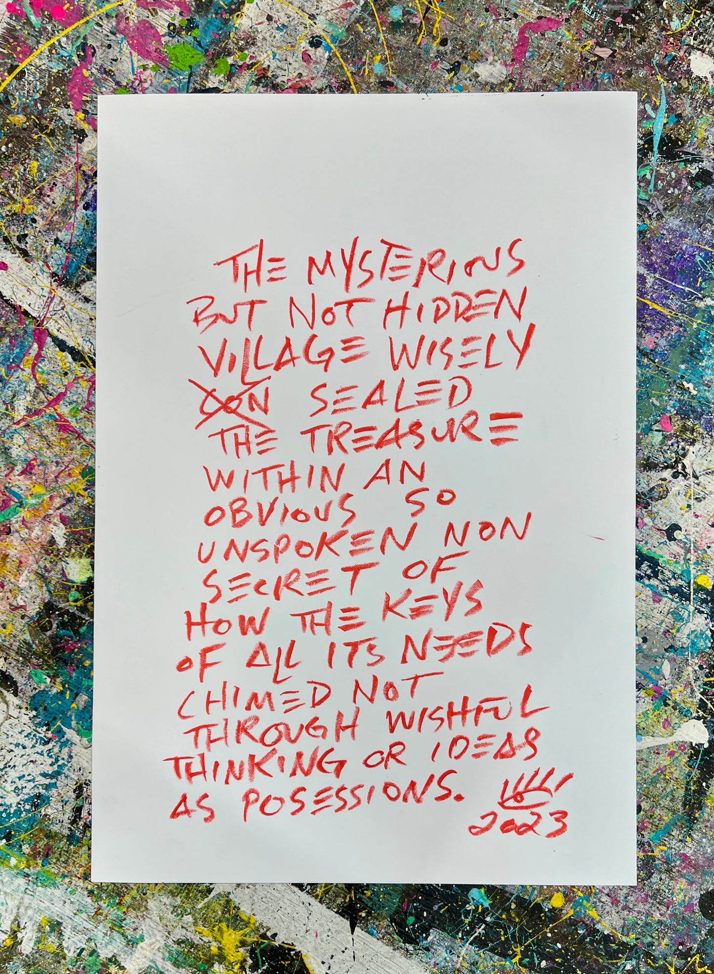 The Treasure Within / Traveler / Mixed-Media on Archival Paper / November 2023