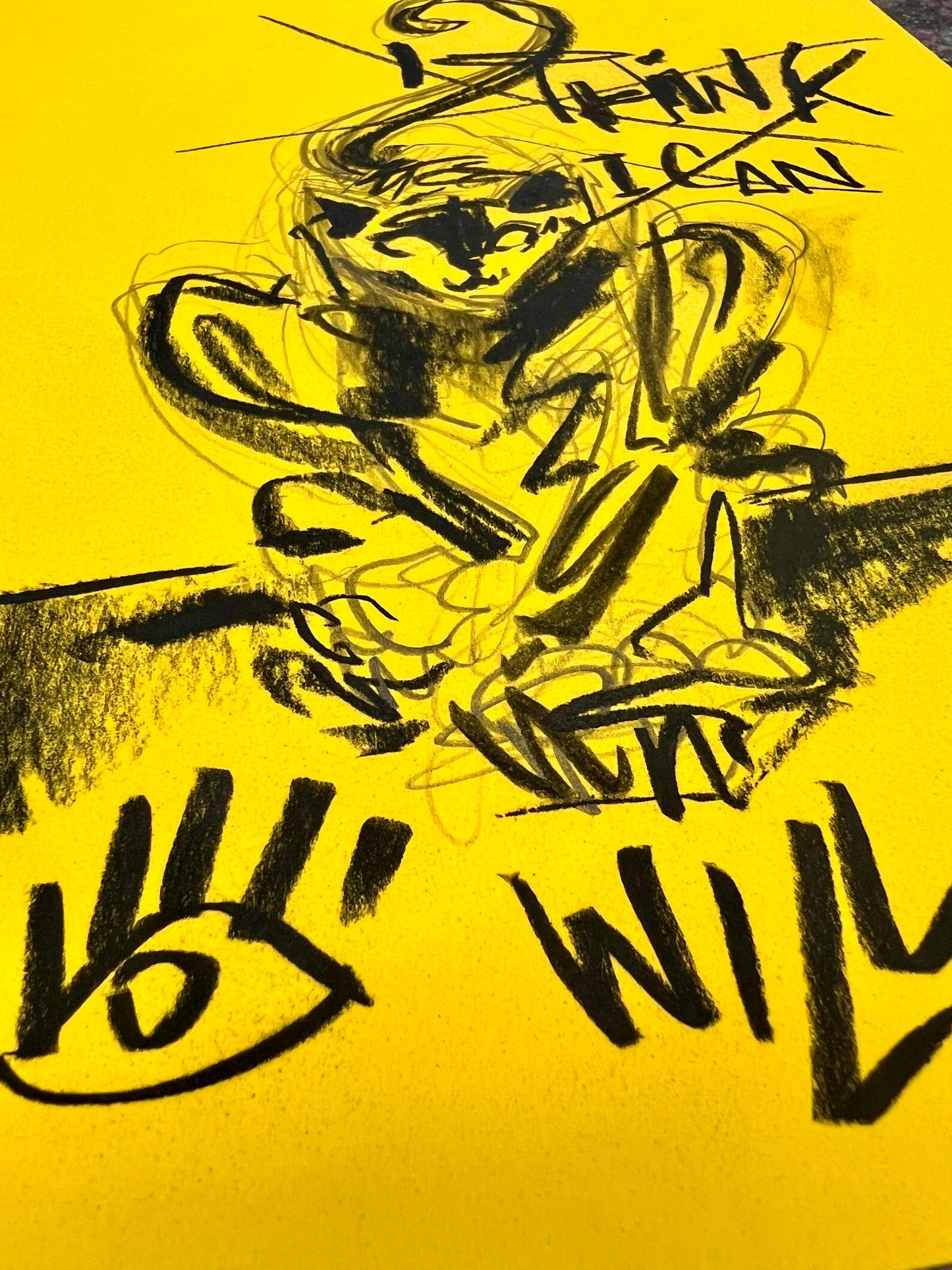 I Will !!! / Charcoal Cat Sketch / Archival Paper / May 2025