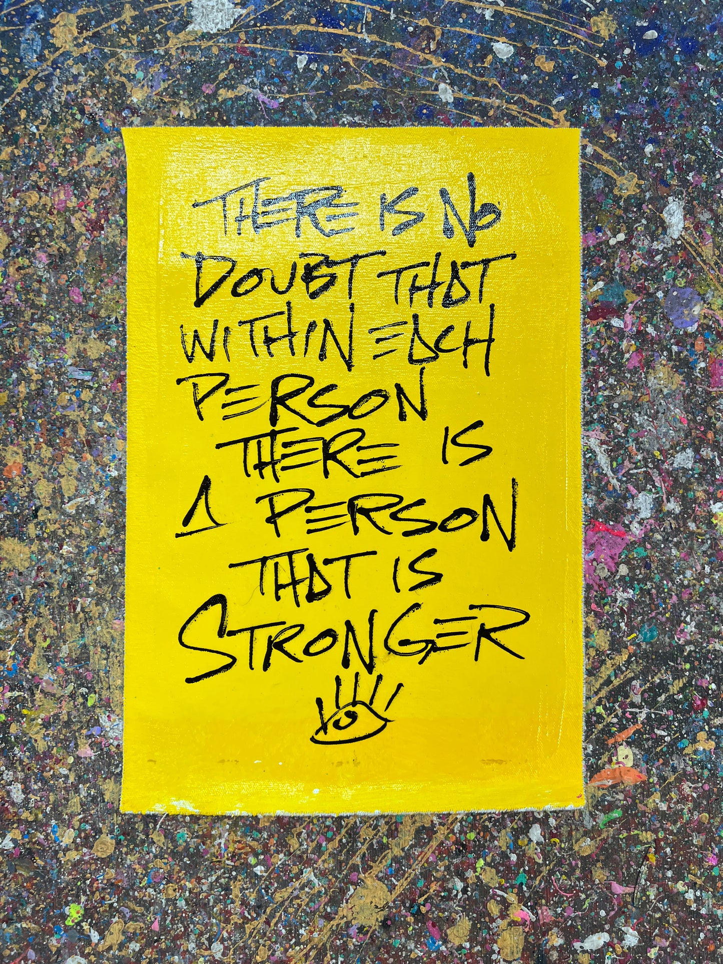 Person stronger / black + gold / mantra / September 2023