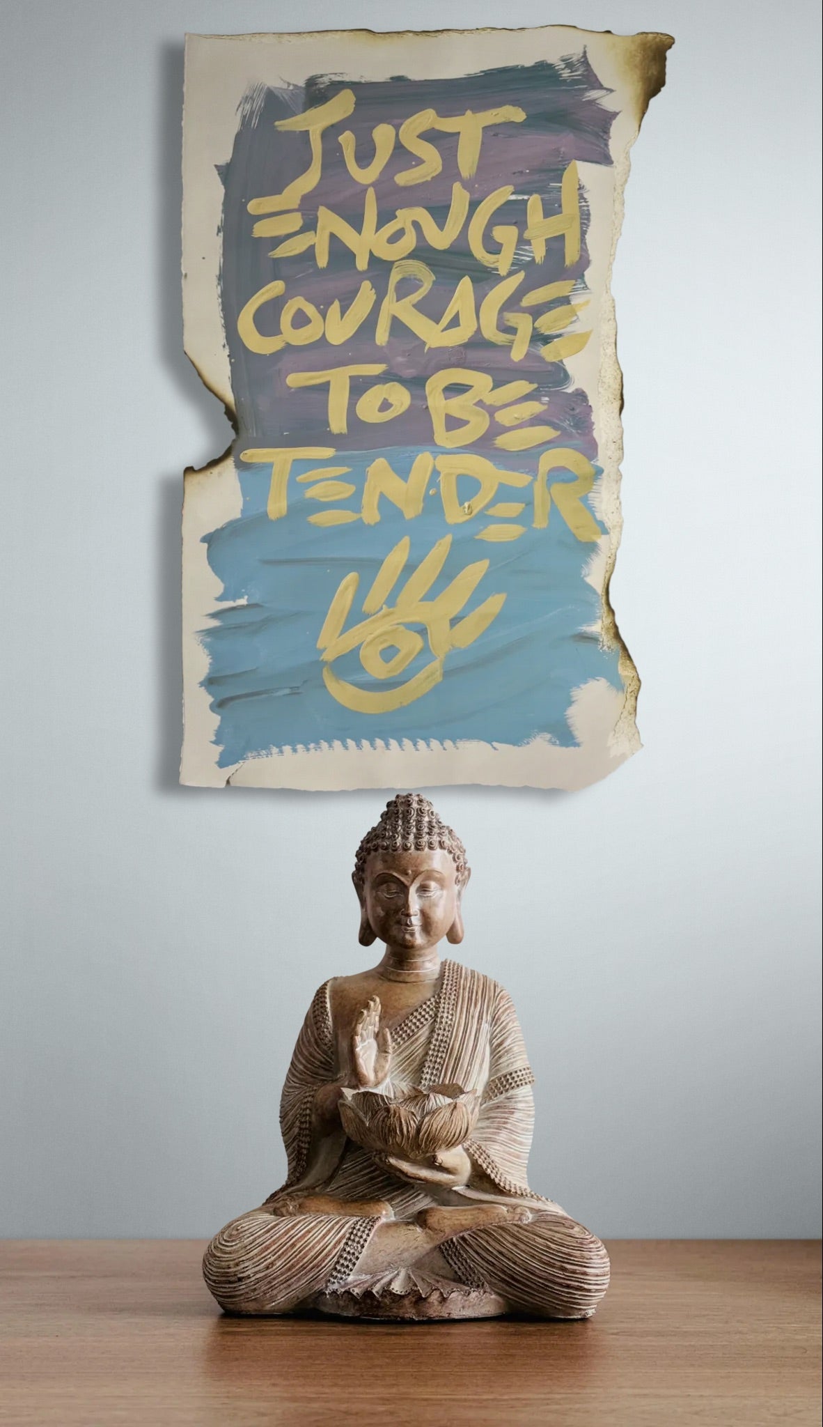 Courage to be Tender / Charred / Archival Paper Mantra / Sunday Collection / January 2026