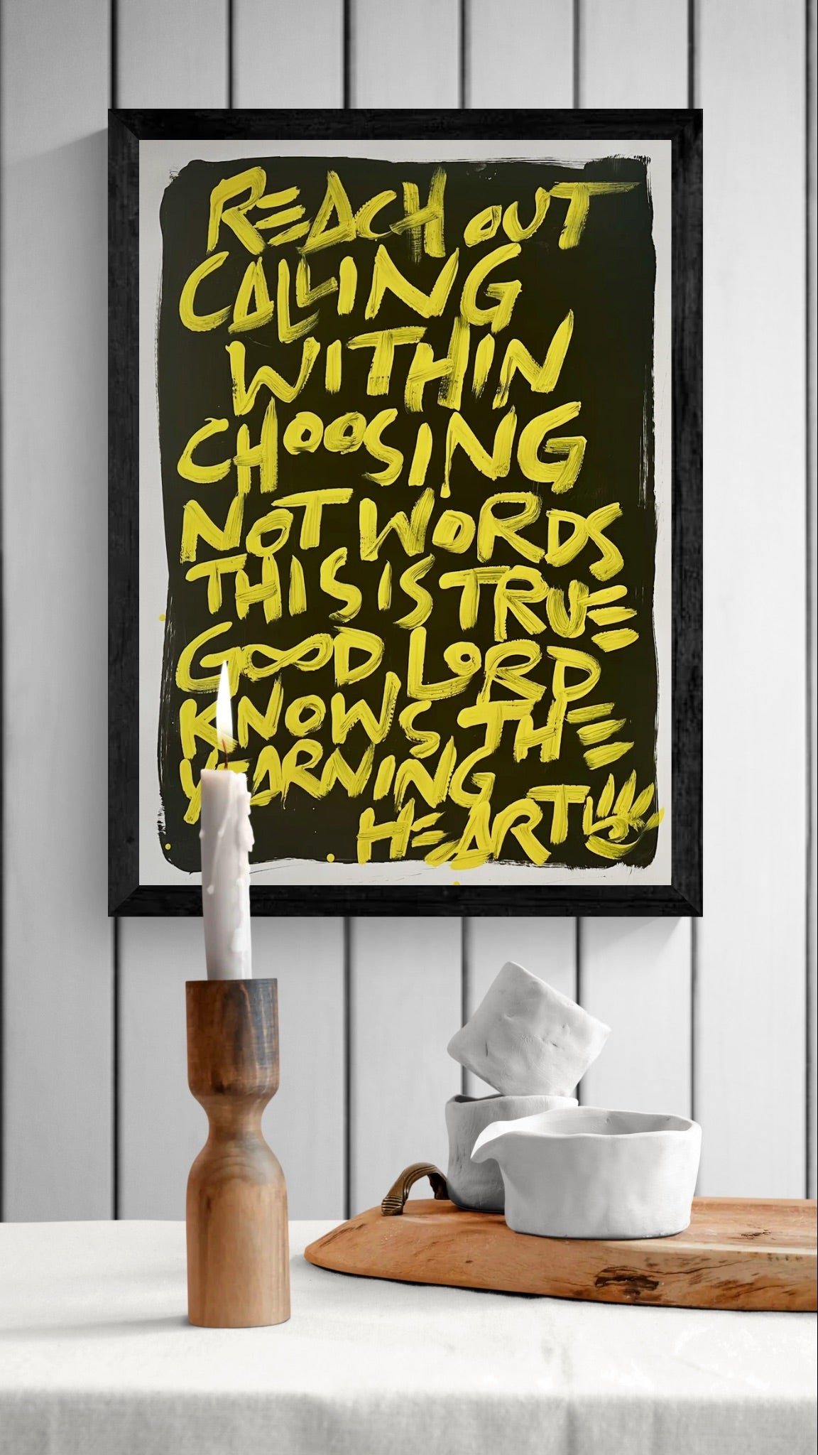 The Yearning Heart / Yellow & Black / Archival Paper Mantra / Sunday Collection / January 2026