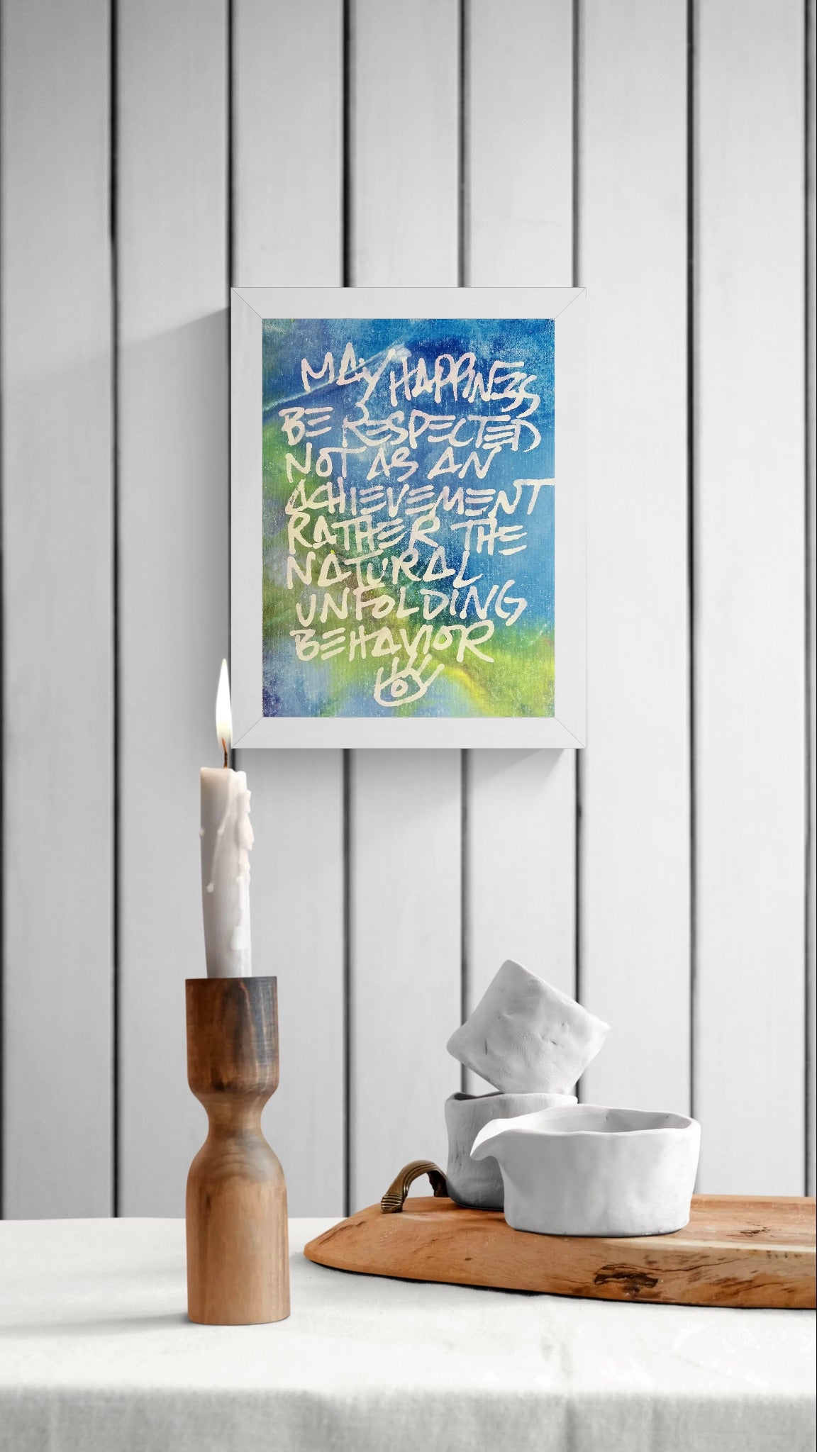 Natural Unfolding / Blue & Green Colorwash Mantra / March 2026