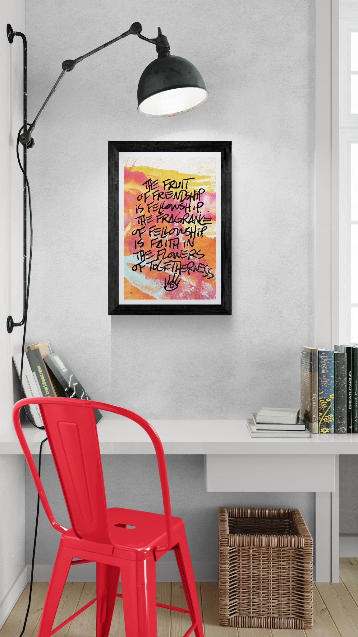 Flowers of Togetherness / Orange & Goldenrod Colorwash Mantra / March 2026