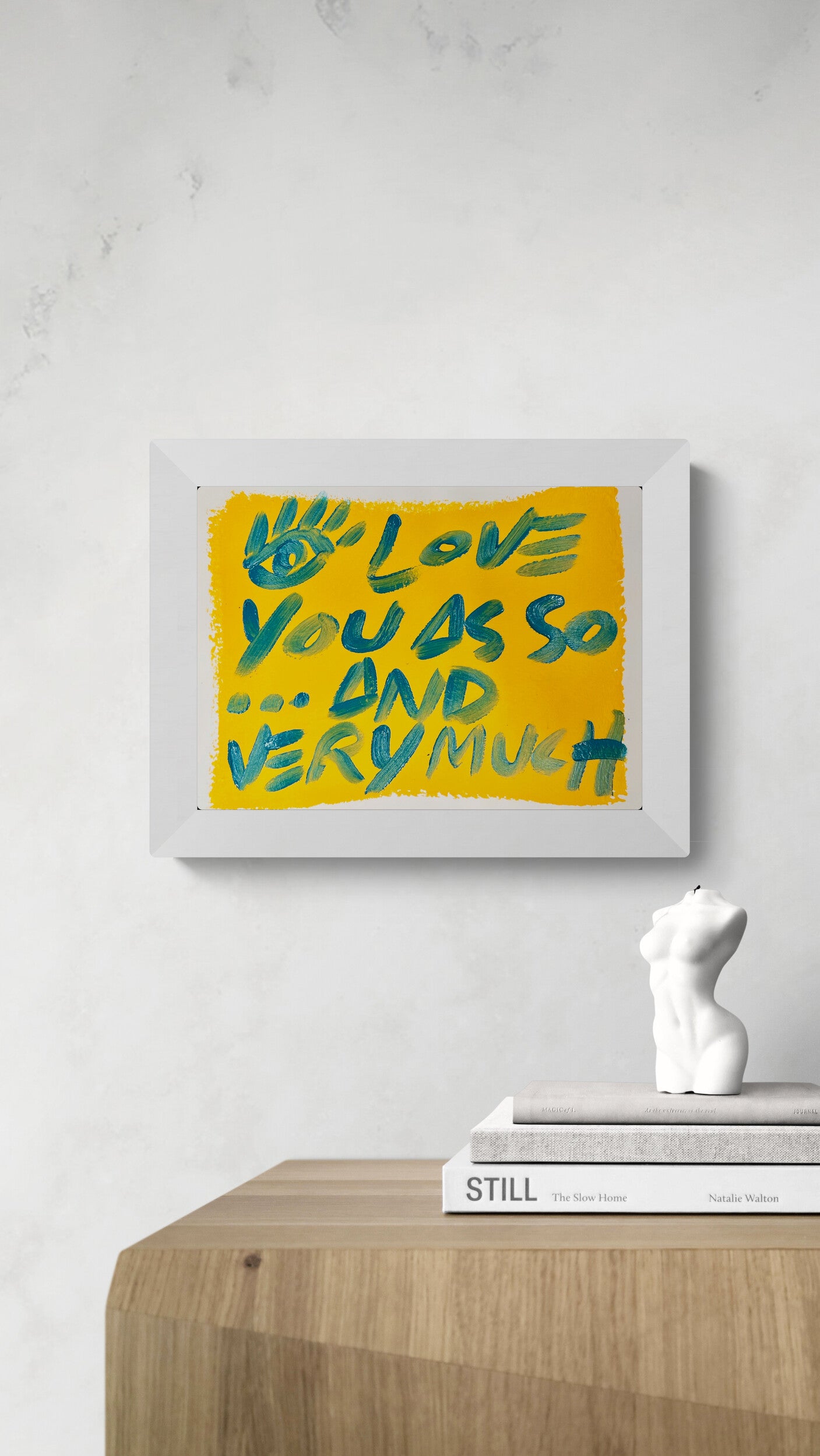 As So and Very Much / Blue & Gold Mantra (landscape) / Archival Paper / Sunday Collection / August 2025