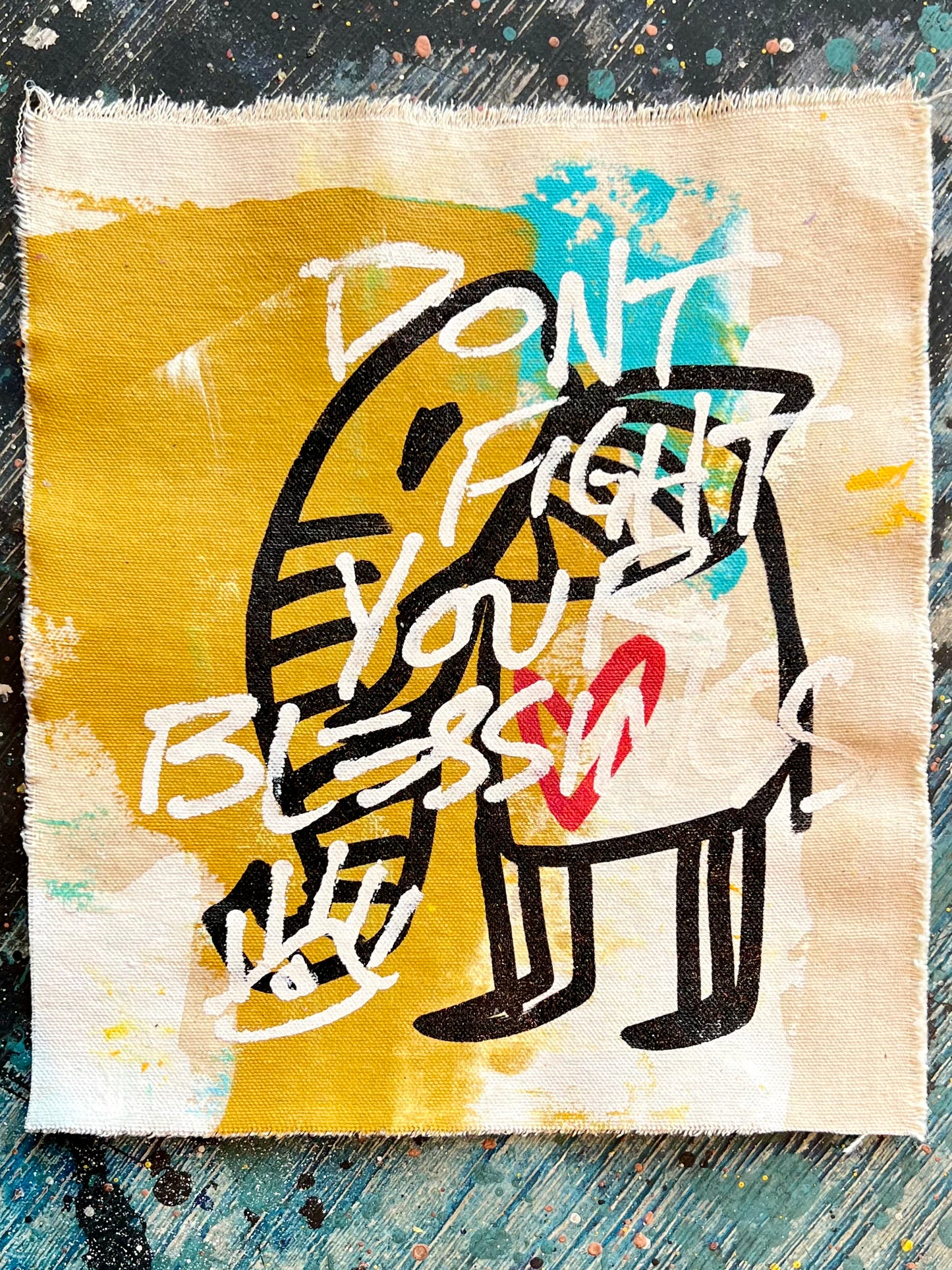 Don’t fight your blessings / cave elephant / sand+blue / July 2023