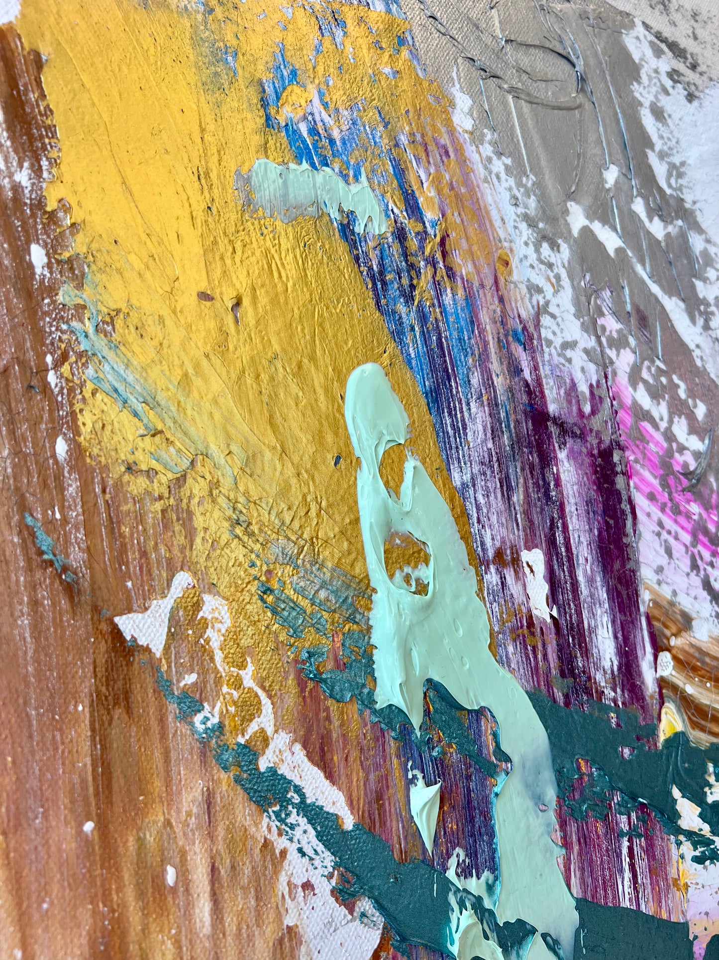 Pastel Swirl / metallic abstract no. 3 / July 2023