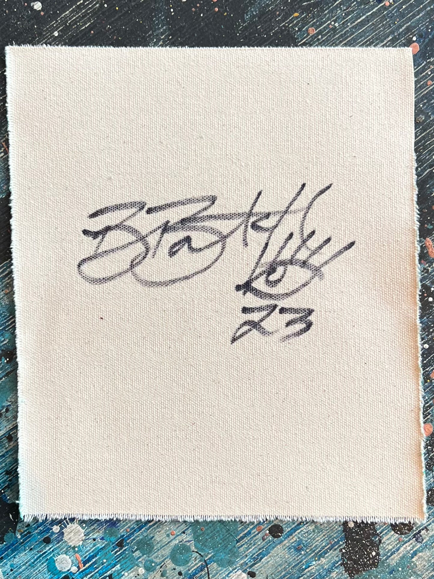 Small steps / mantra / sea foam+red 1 / July 2023