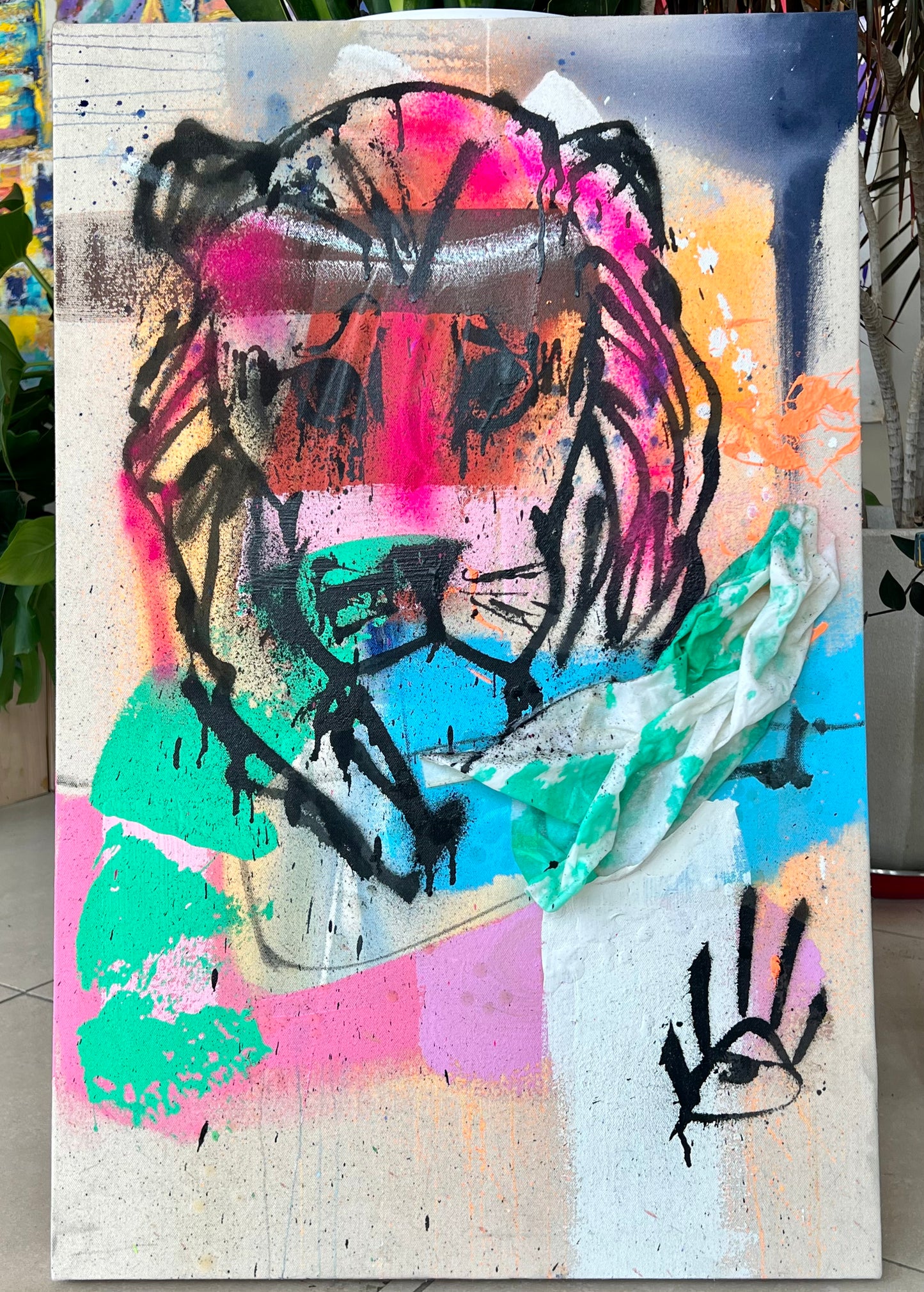 Like a Big Cat / lion collage / July 2023