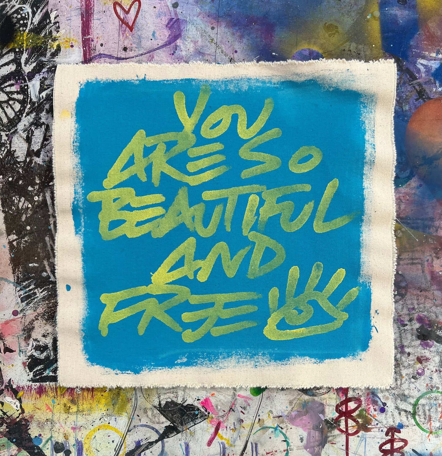 Beautiful and free / yellow & blue 1 / mantra / May 2023