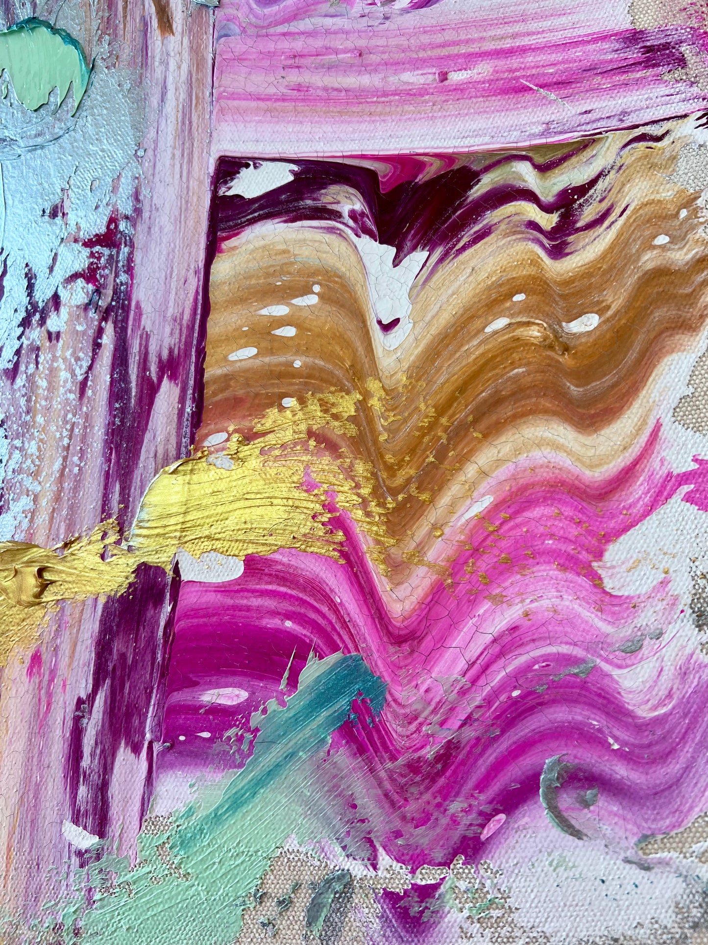 Pastel Swirl / metallic abstract no. 3 / De Fer Troy Hill