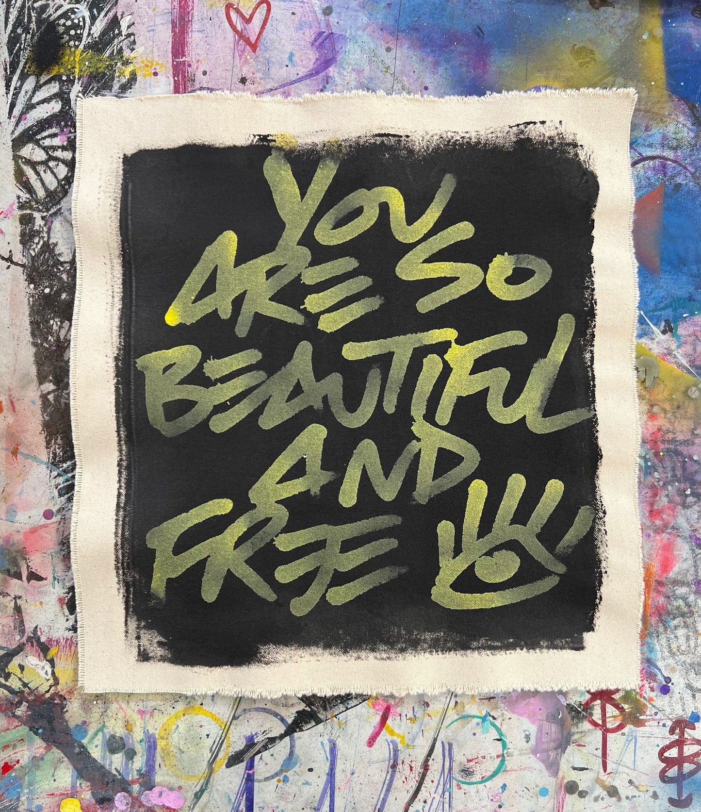 Beautiful and free / yellow & black 4 / mantra / May 2023