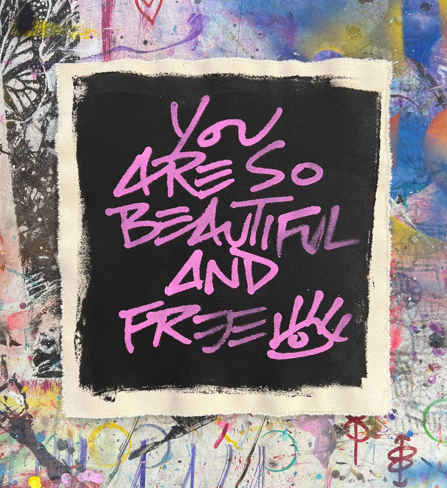 Beautiful and free / pink & black 2 / mantra / May 2023