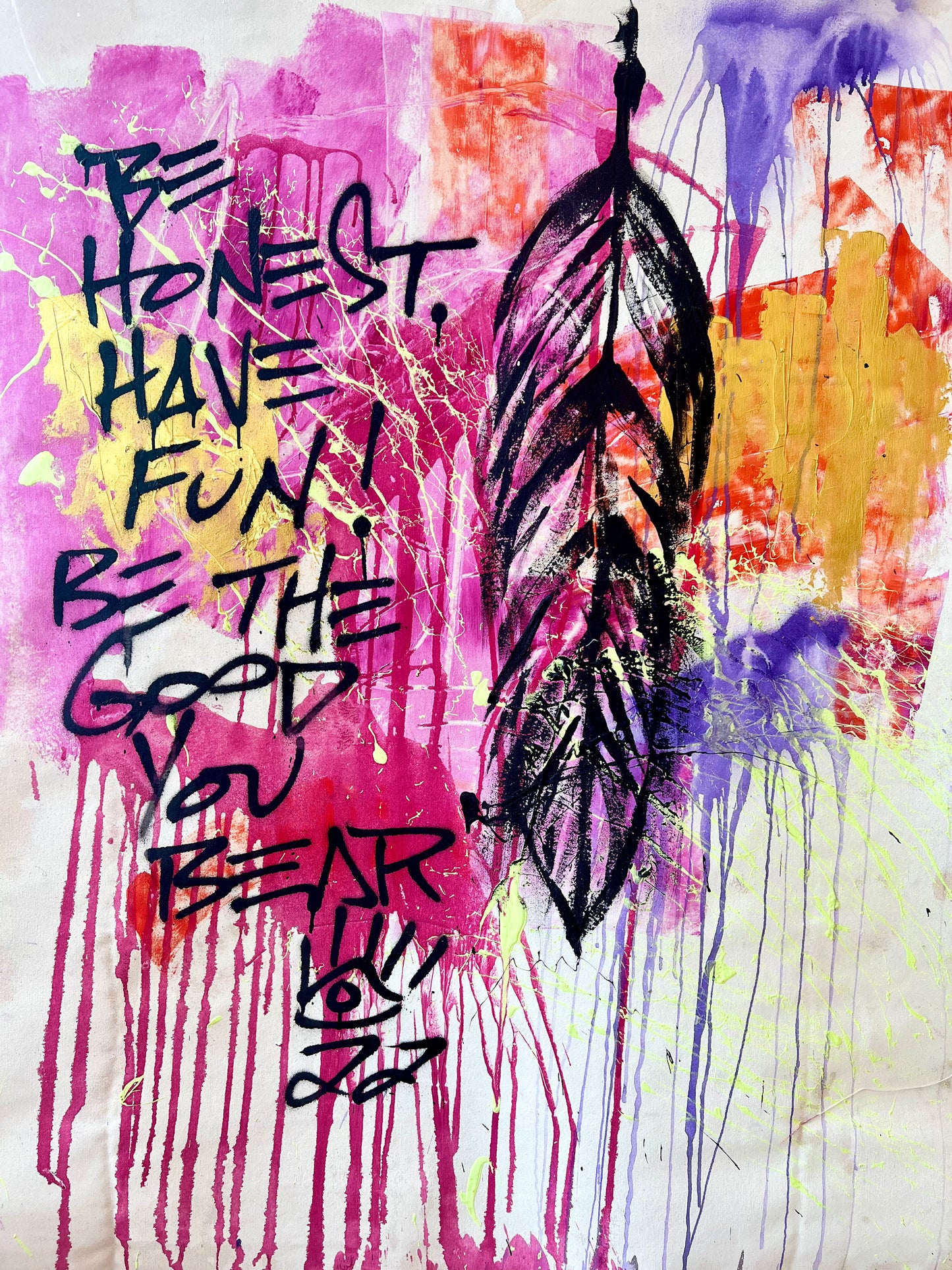 Be the Good You Bear / splatter bear / August 2023
