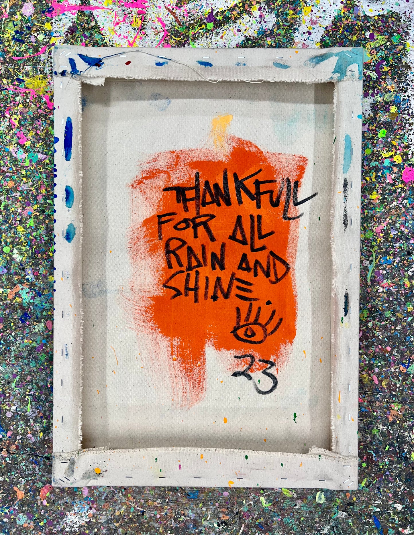 Thankful for Rain and Shine / collage mantra / July 2023